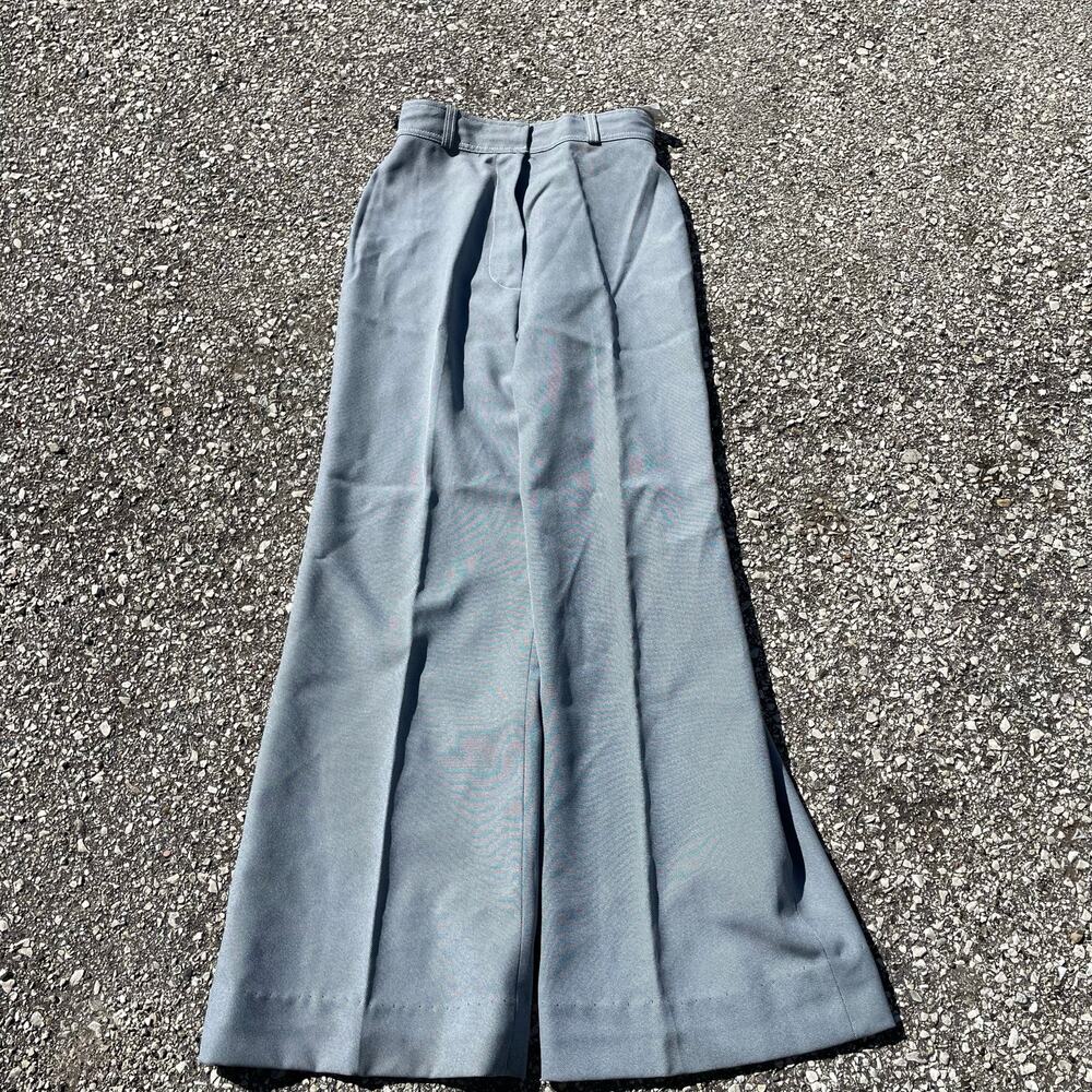 Vintage Bobbie Brooks Flared Dress Pants Talon Zipper Made In USA Blue